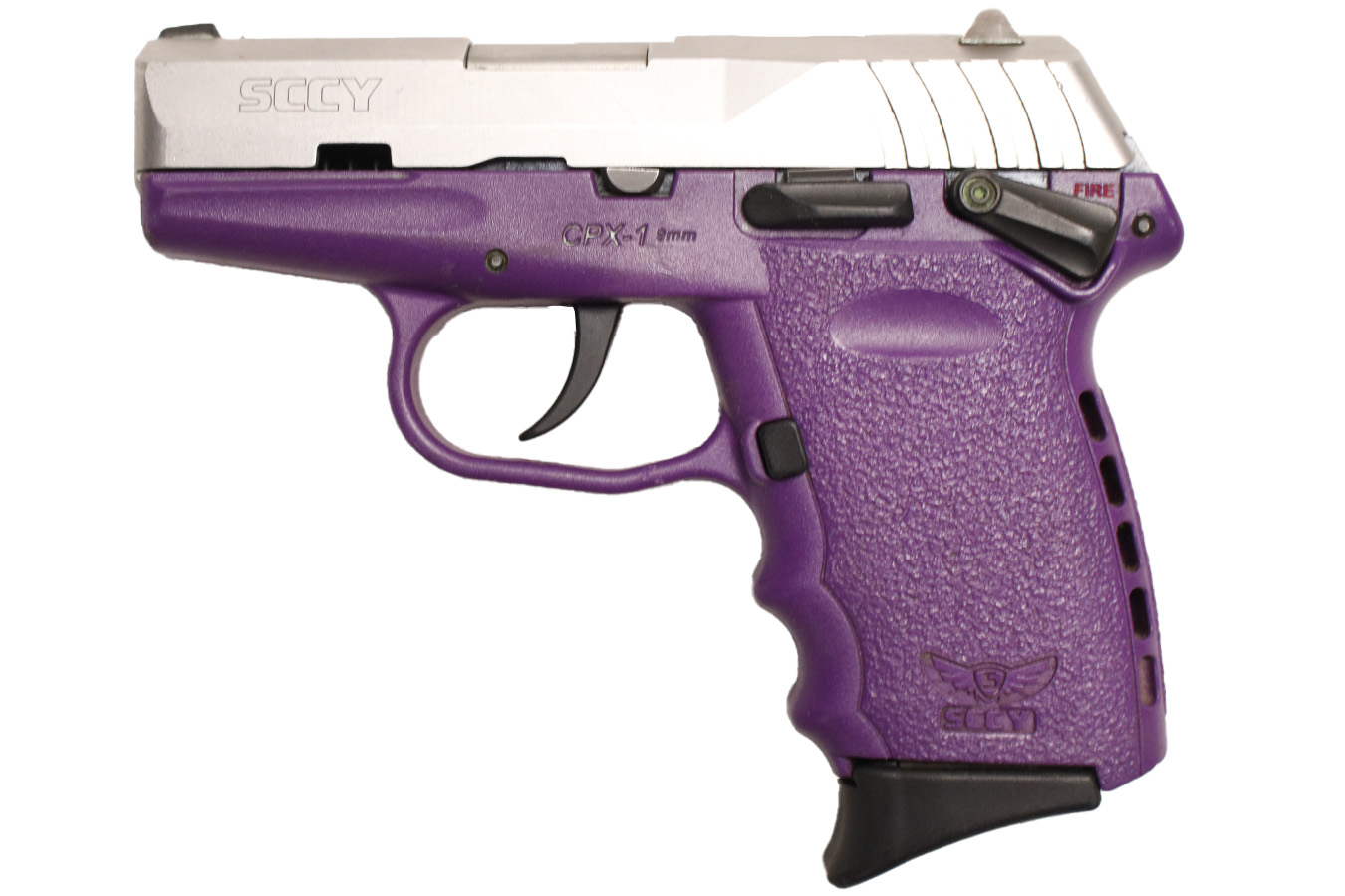 SCCY CPX-1 9mm Police Trade-in Pistol with Purple Grip Frame